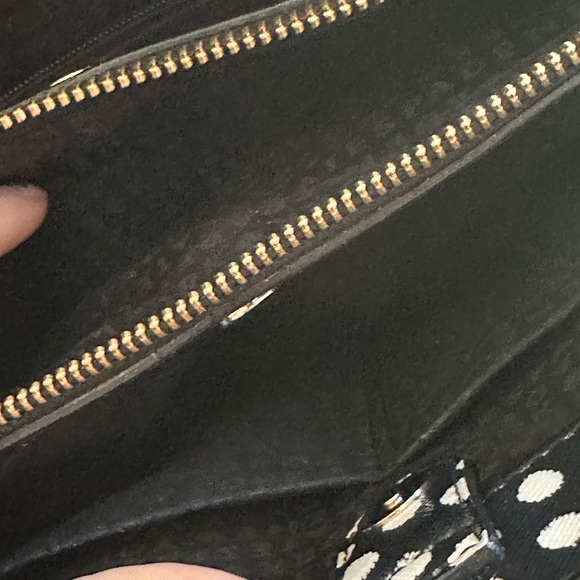 Kate Spade Laurel Way Black White Polka Dot Evangelie satchel purse - Picture 9 of 9